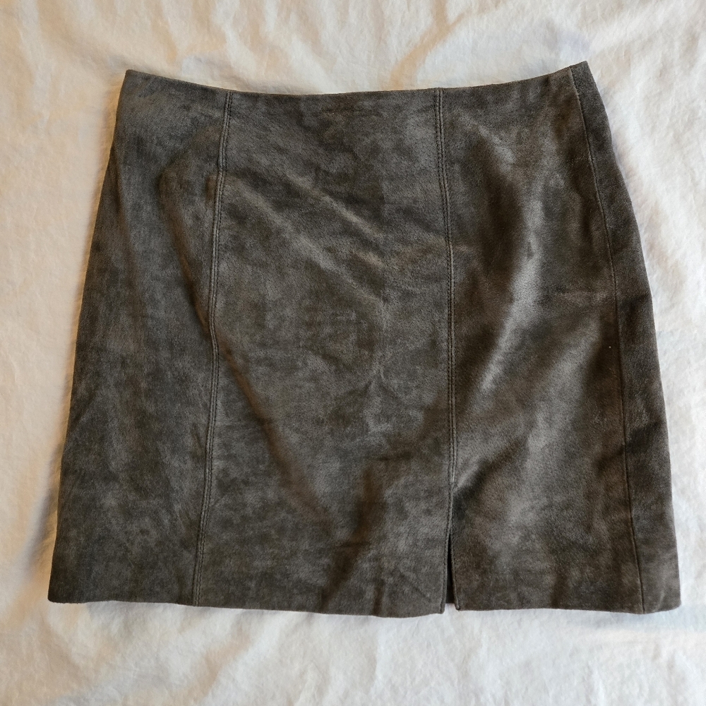 BlankNYC Grey Suede XS 25 waist Mini Skirt - fall academia